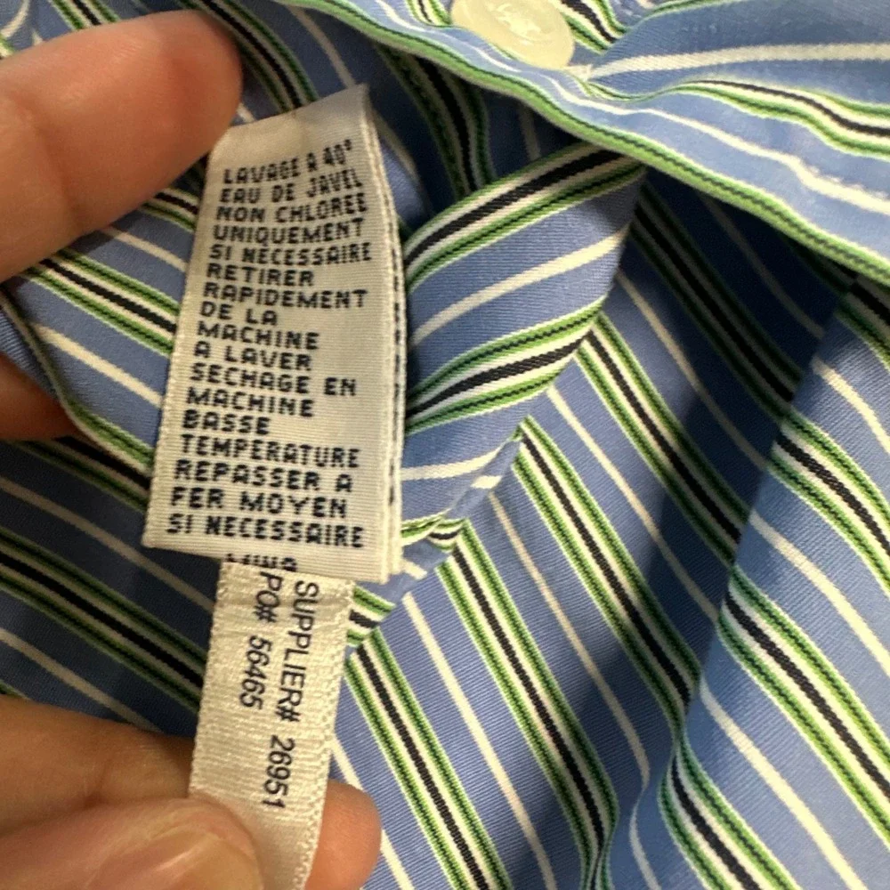Polo Ralph Lauren‎ Button Up Mens Sz 15.5 32/33 Regent Classic Fit Striped Shirt